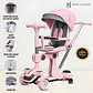 Triciclo 5 En 1 Scooter Carriola Coche Patineta Para Niña - Miniatura 4