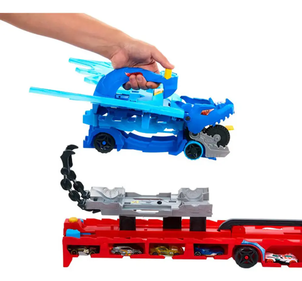 Pista De Juguete Hot Wheels Dragon Supertrailer. Colorido 8