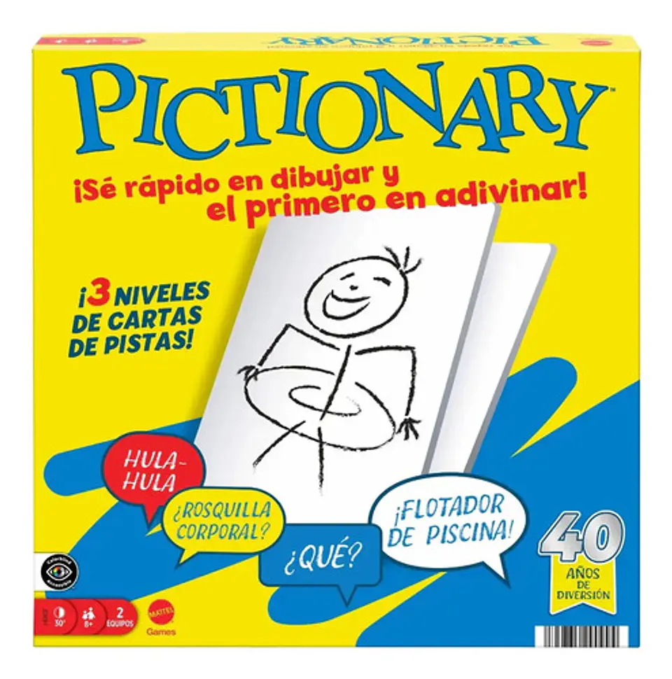 Pictionary Juego De Mesa Original 40 Aniversario Para Niños 2