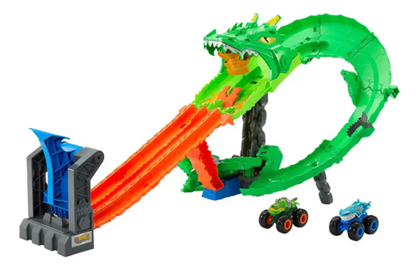 Monster Trucks Hot Wheels Dragon Demolicion 5
