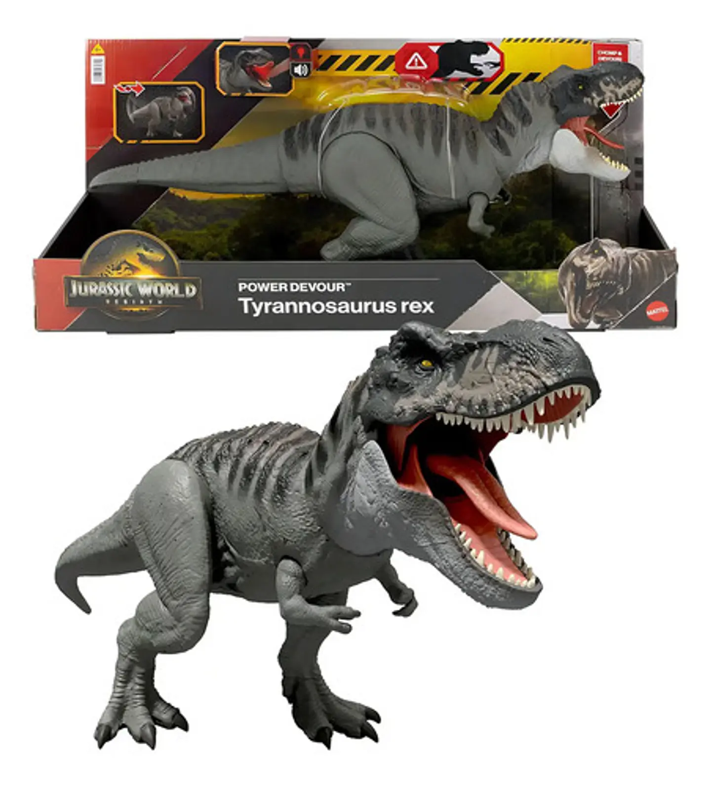 Jurassic World Rebirth: El Poder Devora Al Tiranosaurio Rex Mattel 1