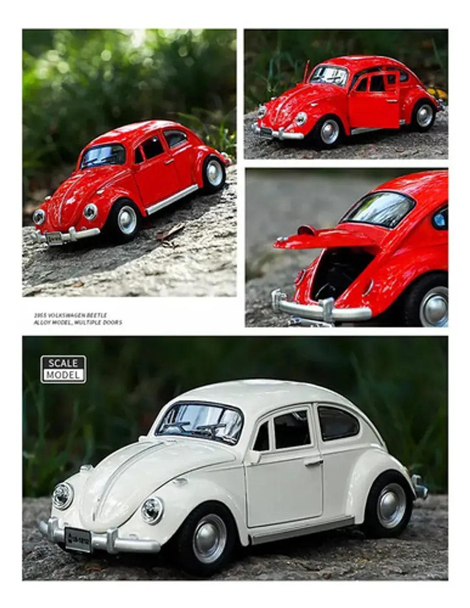 Volkswagen Beetle 1955 Clásico  Metal Coche 1/18 Topolino 9