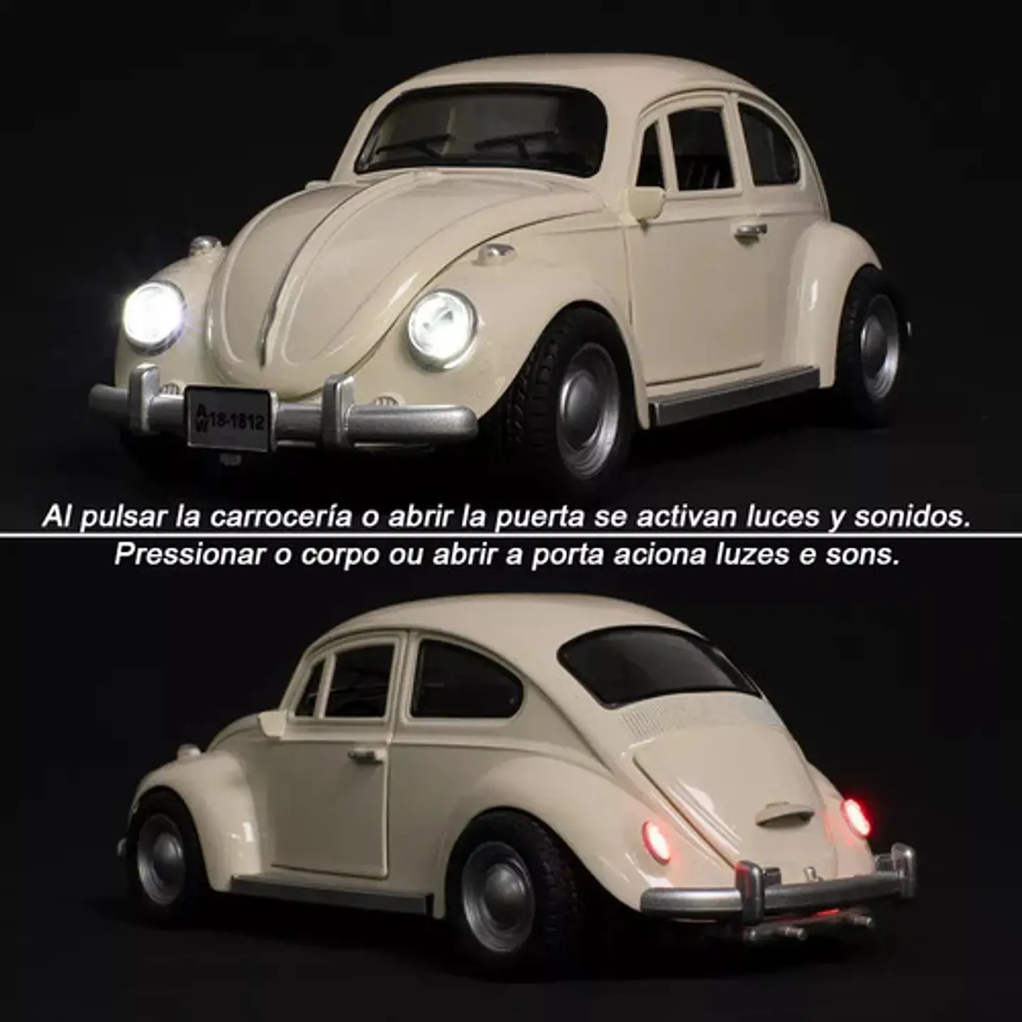 Volkswagen Beetle 1955 Clásico  Metal Coche 1/18 Topolino 15