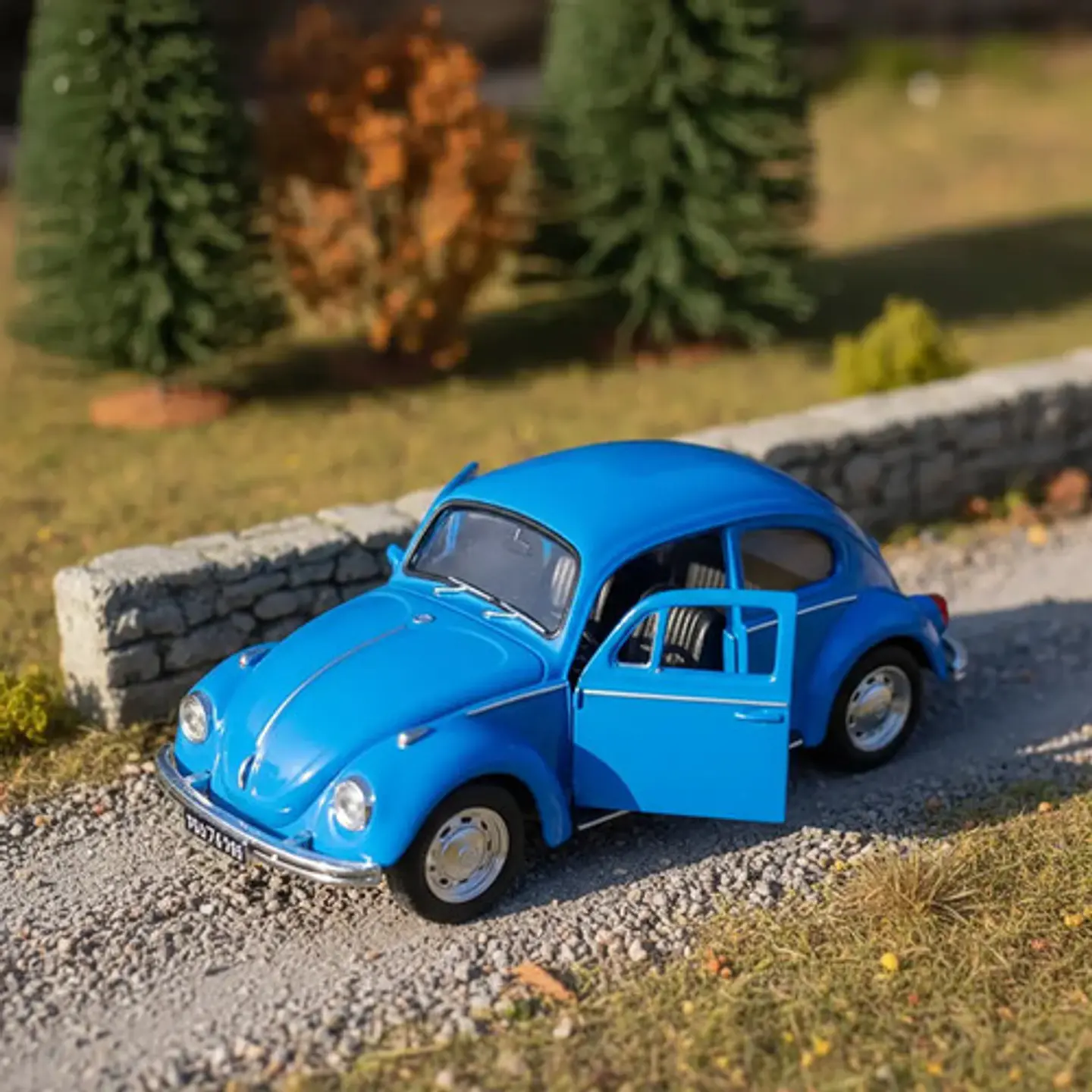 Volkswagen Beetle 1955 Clásico  Metal Coche 1/18 Topolino 21
