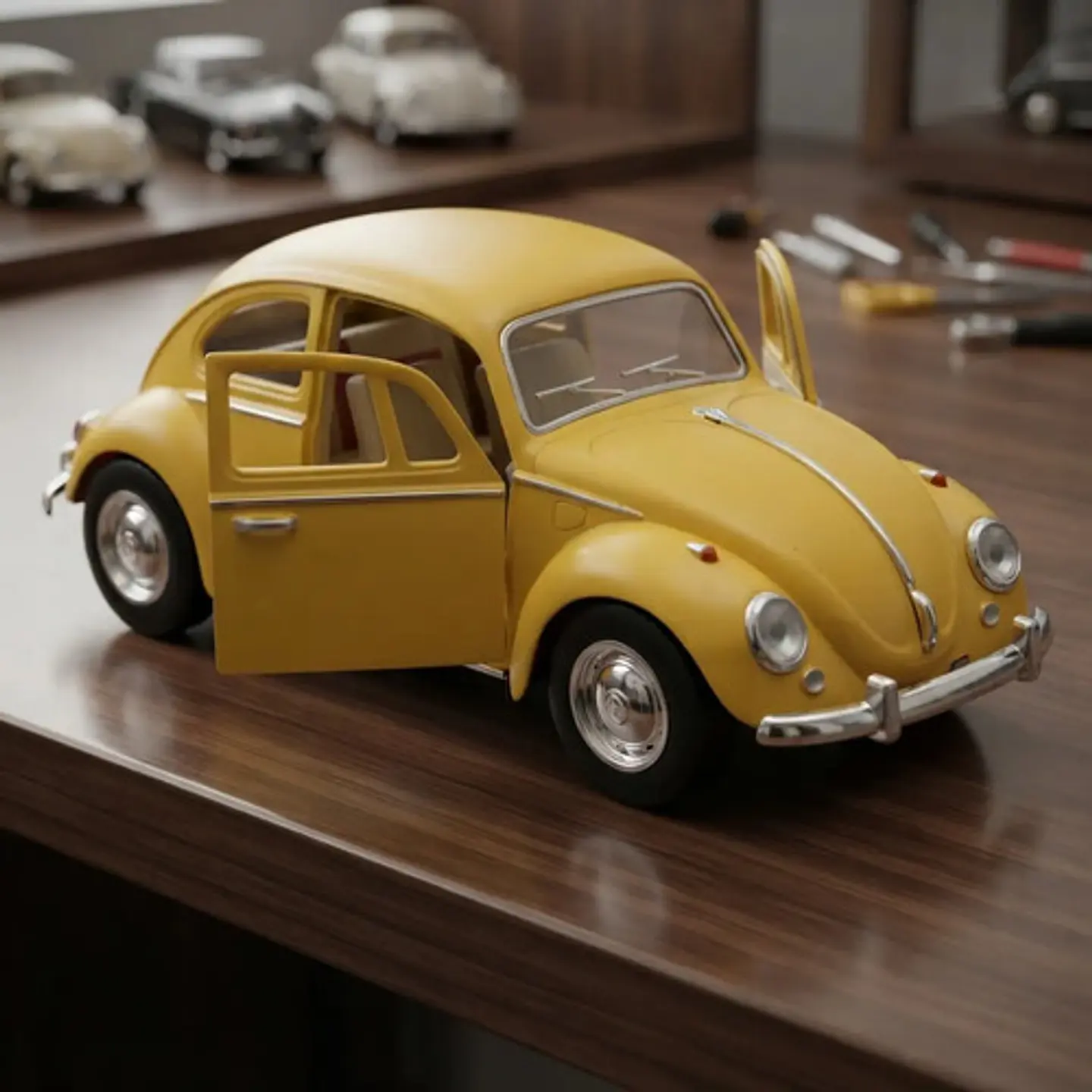 Volkswagen Beetle 1955 Clásico  Metal Coche 1/18 Topolino 25