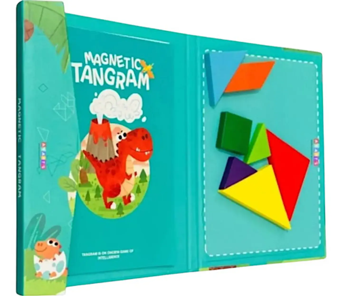 Tangram Magnético Libro Dinosaurio Bloques Rompecabezas 13