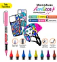 Marcadores Pastel Acrílicos X 12 Unds Punta Pincel Offi-esco - Miniatura 5