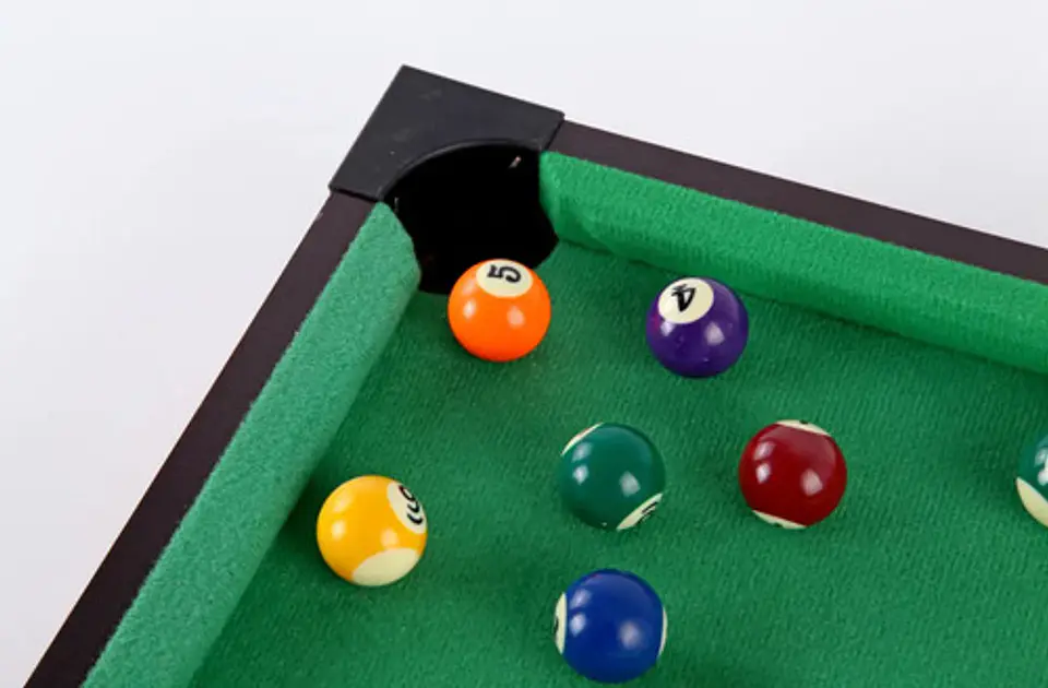 Juego Mini Mesa Billar Pool Portátil 69x60x37 Con Accesorios Verde Oscuro 5