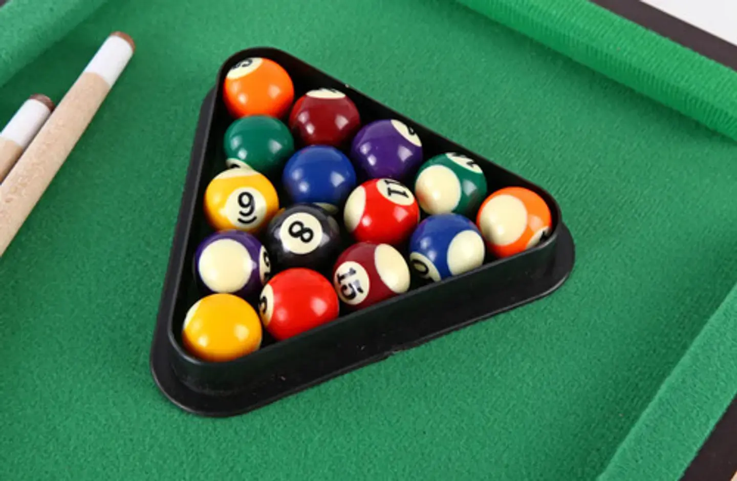 Juego Mini Mesa Billar Pool Portátil 69x60x37 Con Accesorios Verde Oscuro 6