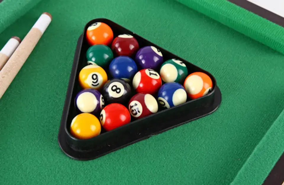 Juego Mini Mesa Billar Pool Portátil 69x60x37 Con Accesorios Verde Oscuro 6
