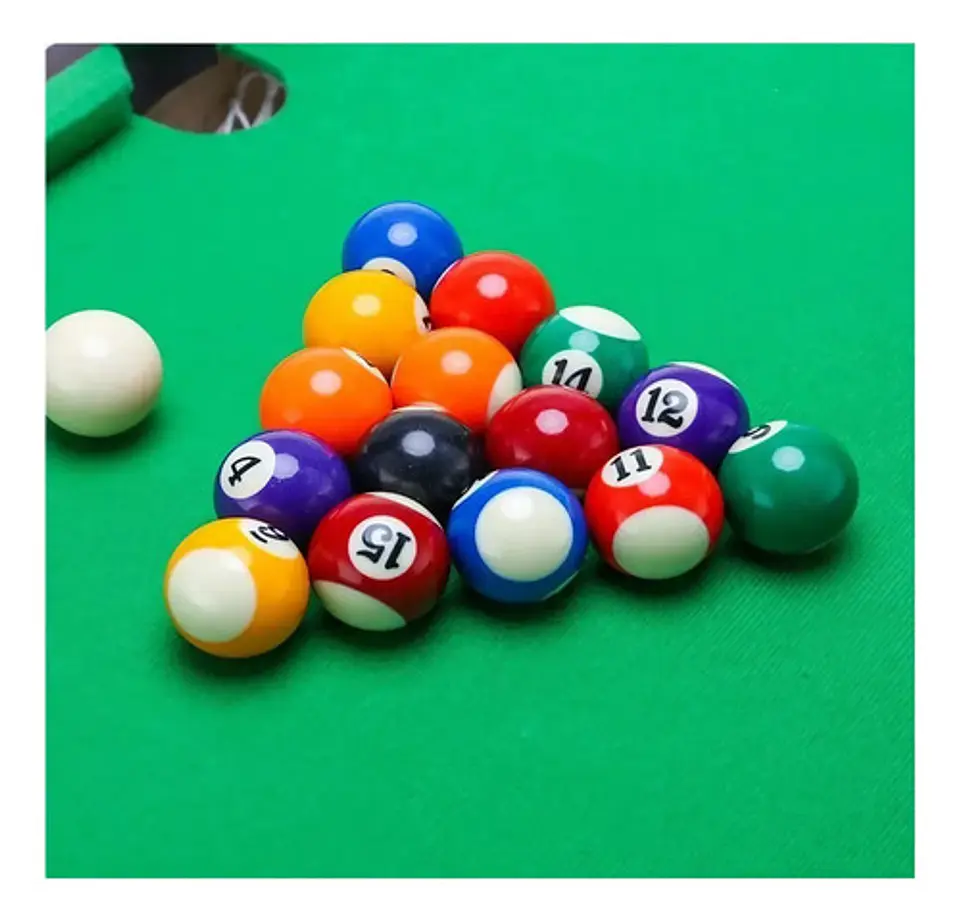 Juego Mini Mesa Billar Pool Portátil 69x60x37 Con Accesorios Verde Oscuro 7