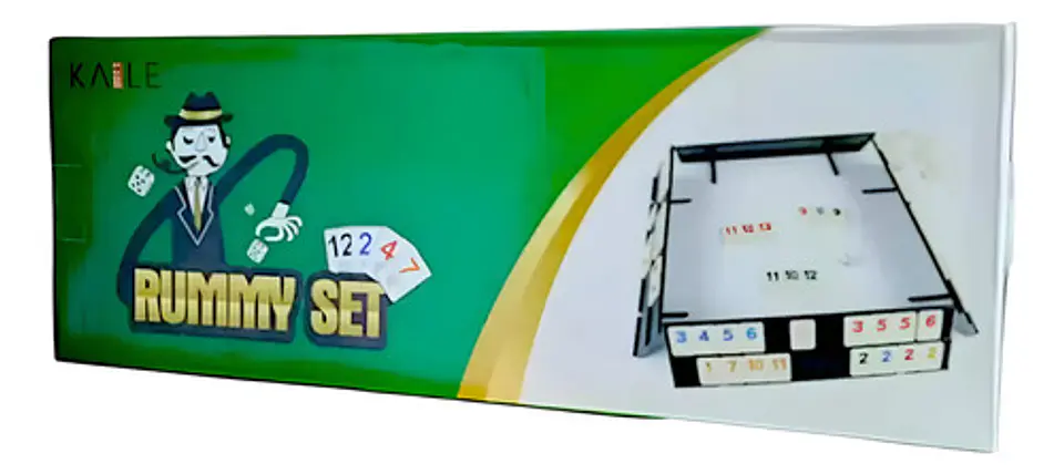 Juego Rummy Set Maletin Lujo Metal Mesa Fichas Familia 2