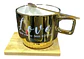 Pocillo Taza Mug Ceramica Para Te Cafe 200 Ml Base Madera - Miniatura 1