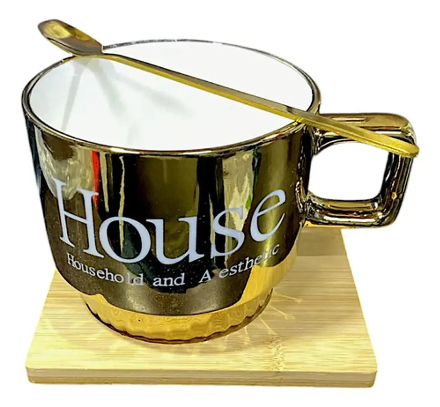 Pocillo Taza Mug Ceramica Para Te Cafe 200 Ml Base Madera 4