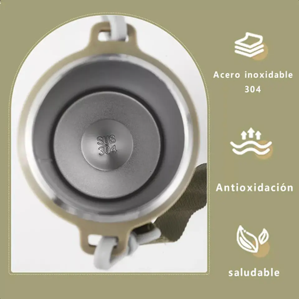 Termo Portatil Deportivo Botella 600 Ml Acero Inoxidable 4