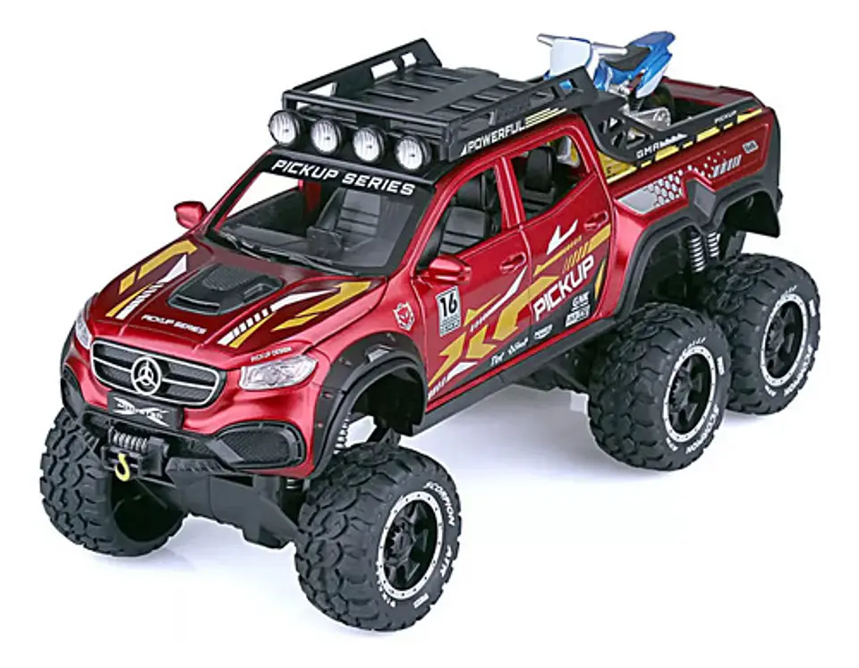 Camineta 6x6 Mercedes Benz X Escala 1:24 Luces Sonido 1