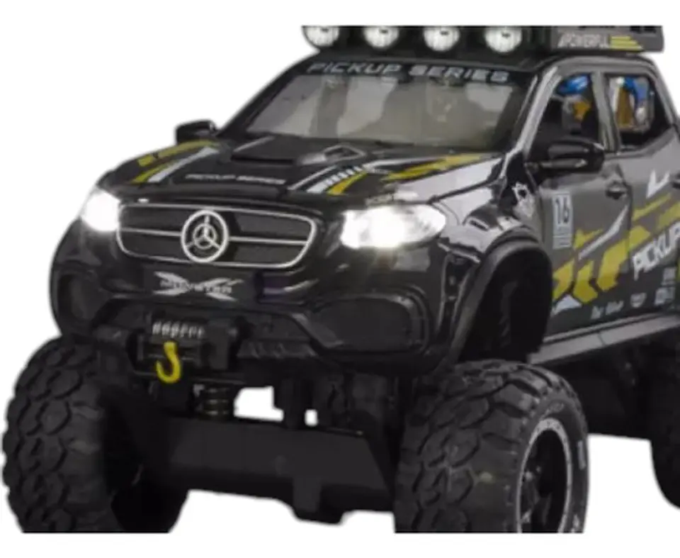 Camineta 6x6 Mercedes Benz X Escala 1:24 Luces Sonido 15