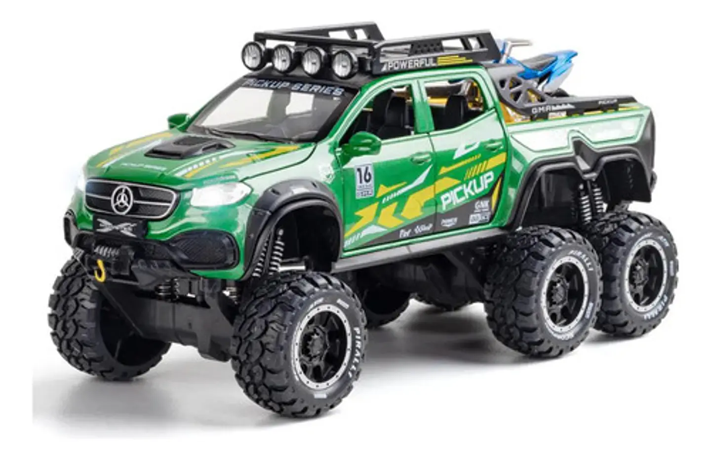 Camineta 6x6 Mercedes Benz X Escala 1:24 Luces Sonido 16
