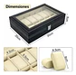 Estuche Caja Organizador Para Relojes 12 Ranuras Color Negro - Miniatura 2