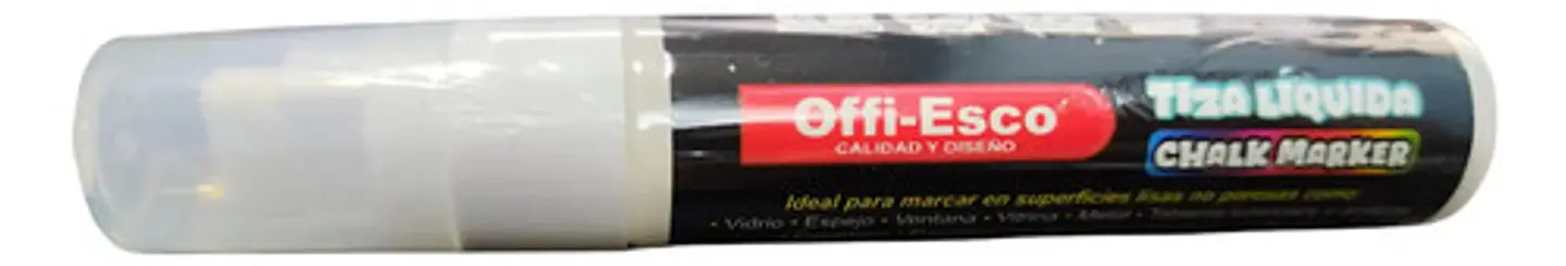 Marcadores Tiza Lqd Punta 15mm Blanco Publicidad Neon Vent 1