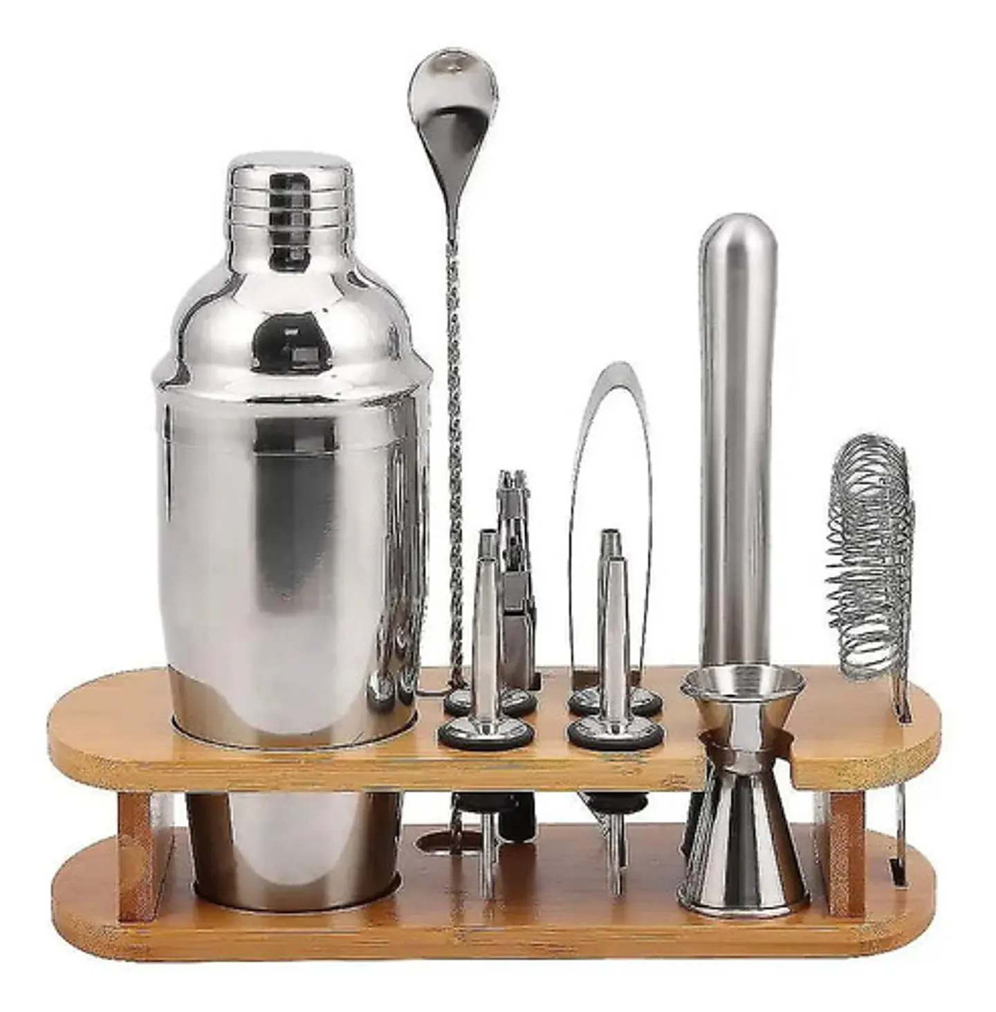 Set Coctelero X12pcs En Acero Inoxidable Kit De Cocteleria 1