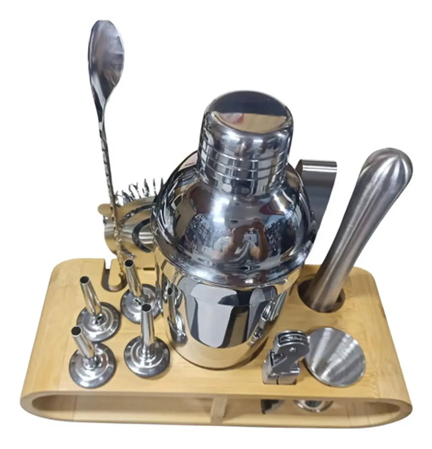 Set Coctelero X12pcs En Acero Inoxidable Kit De Cocteleria 2