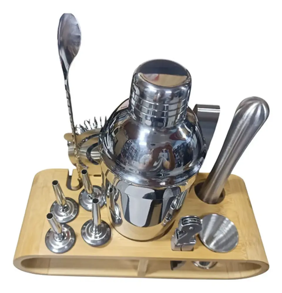Set Coctelero X12pcs En Acero Inoxidable Kit De Cocteleria 2