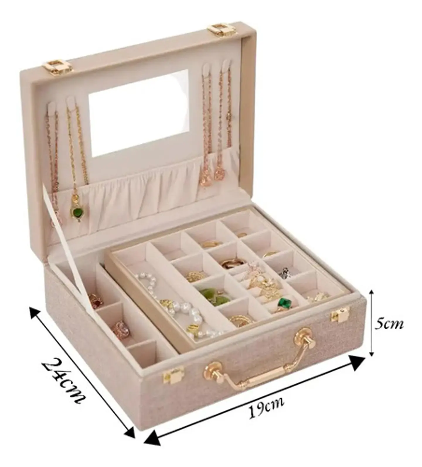 Joyero,estuche Para Joyas Exhibidor Baul Cofre 3