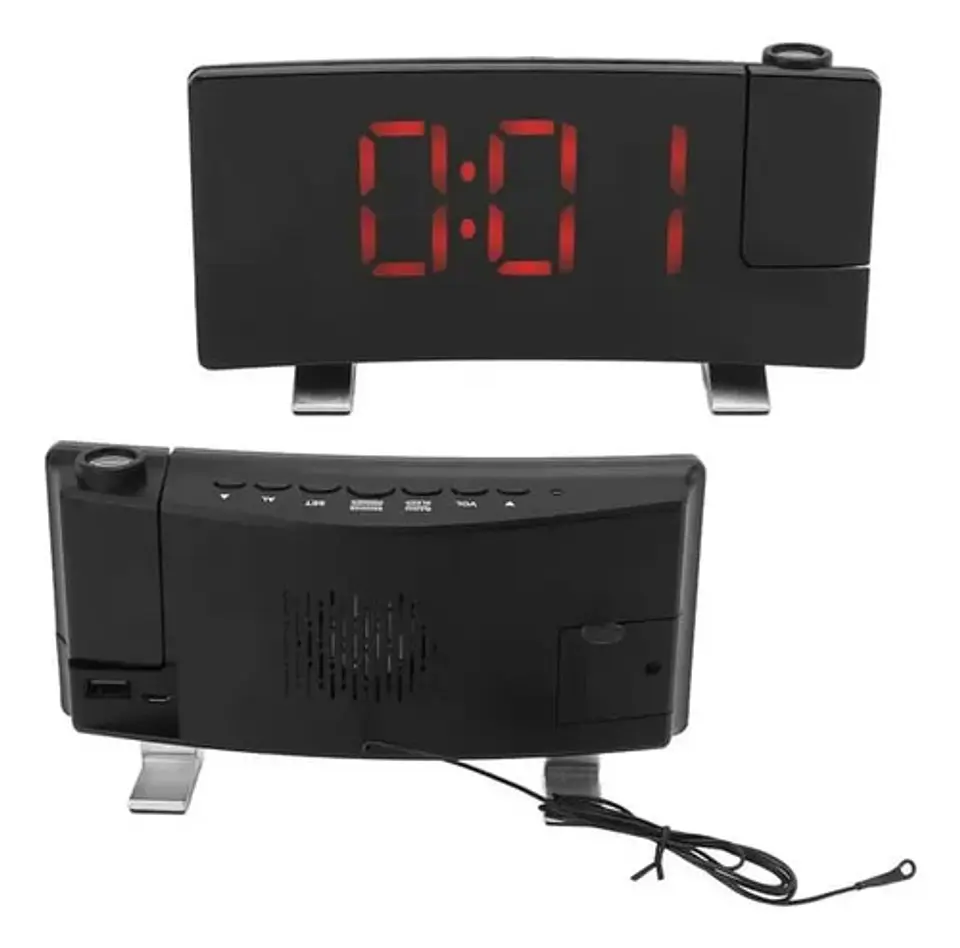 Reloj Despertador Electrónico Led Sobremesa Con Proyector 10