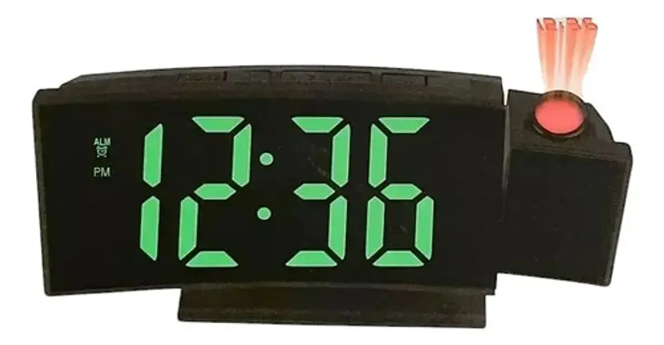 Reloj Despertador Electrónico Led Sobremesa Con Proyector 13