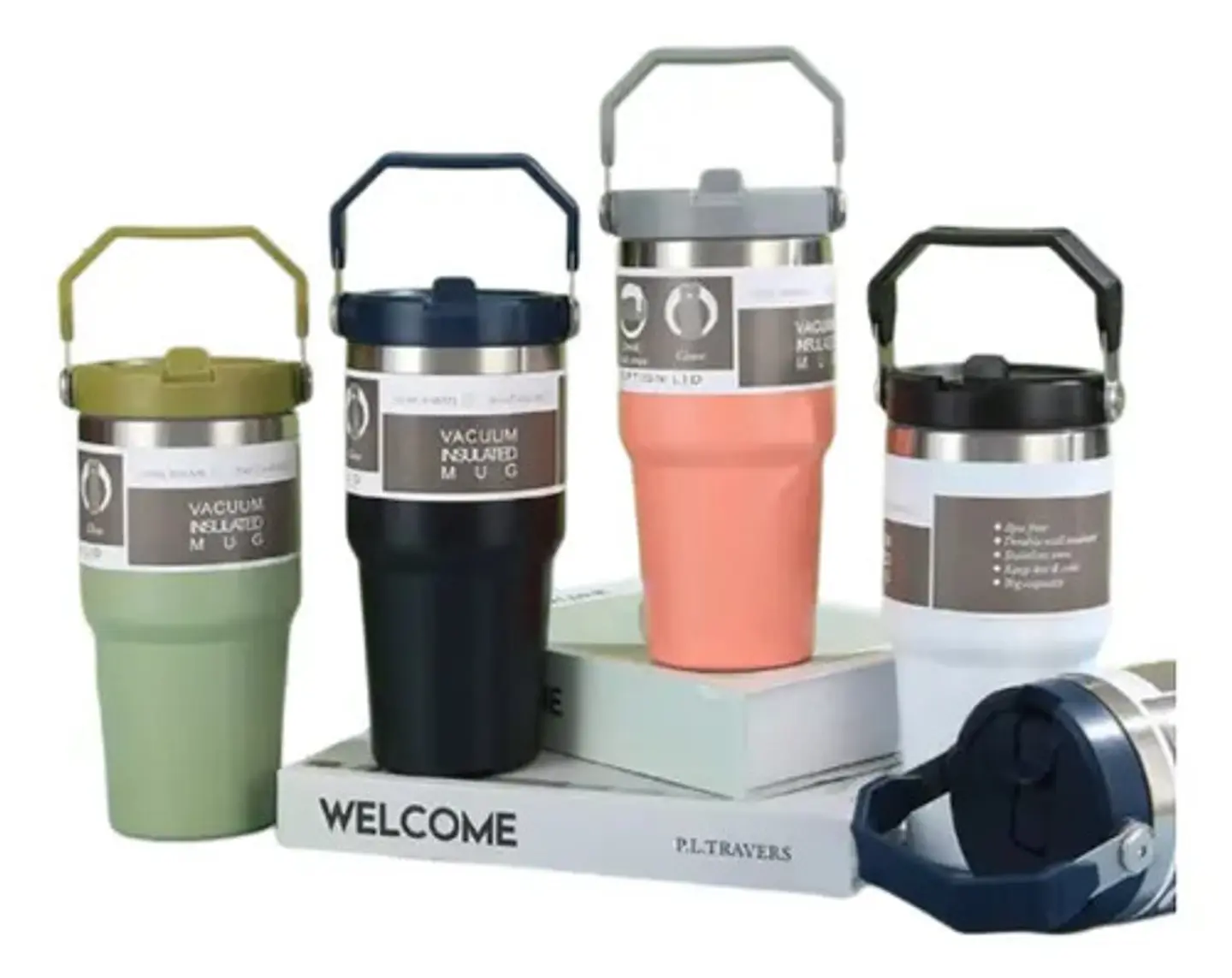 Termo Vaso Pitillo Deportivo Portatil Termico 890ml 10