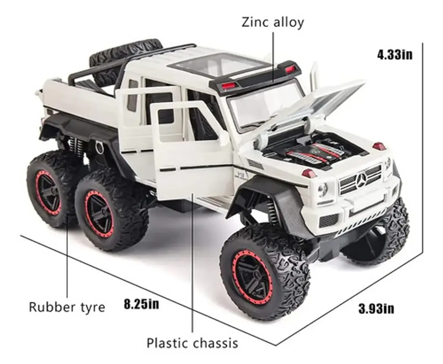 Camioneta Mercedes Benz G63 Amg 6x6 Coleccion Escala 1:22 6