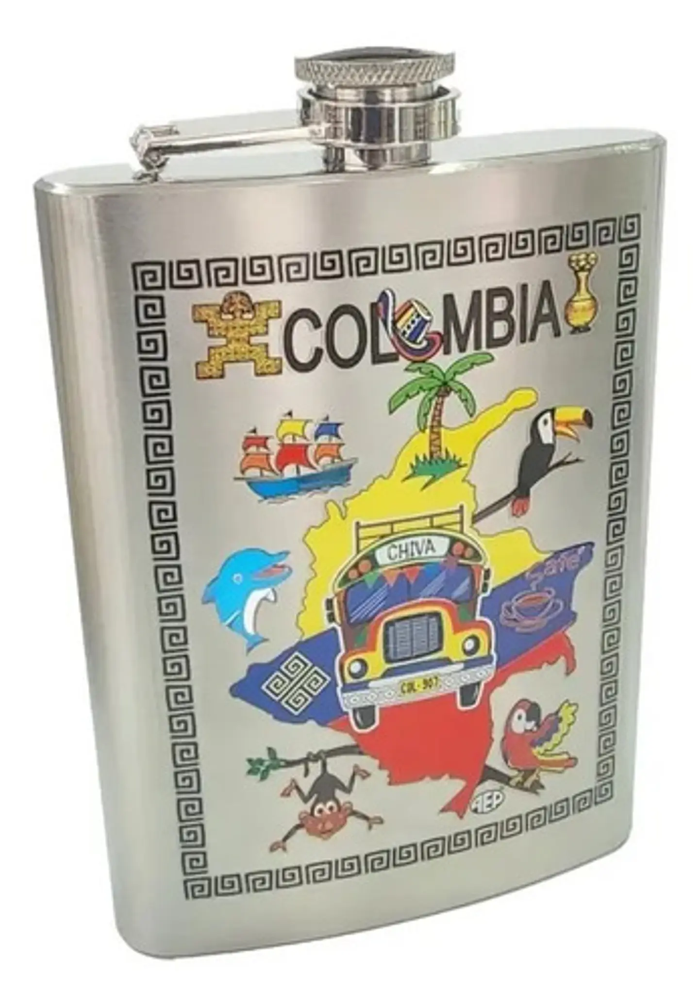 Licorera Whiskera Cantimplora Acero Copas Colombia Estuche 2