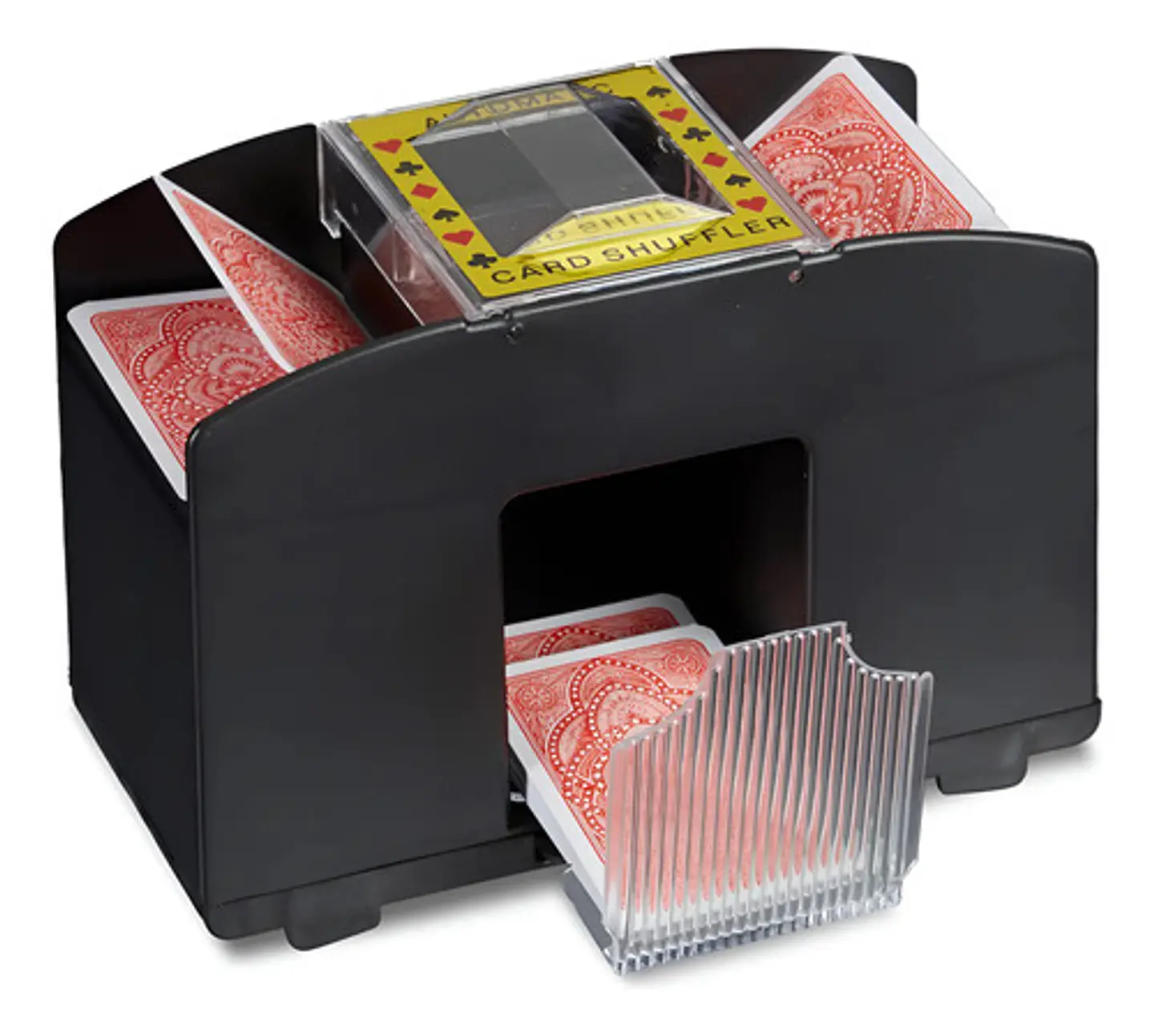 Barajador Cartas Automatico Poker Hasta 4 Barajas Mazo Poker Reverso Negro Idioma N/a 1