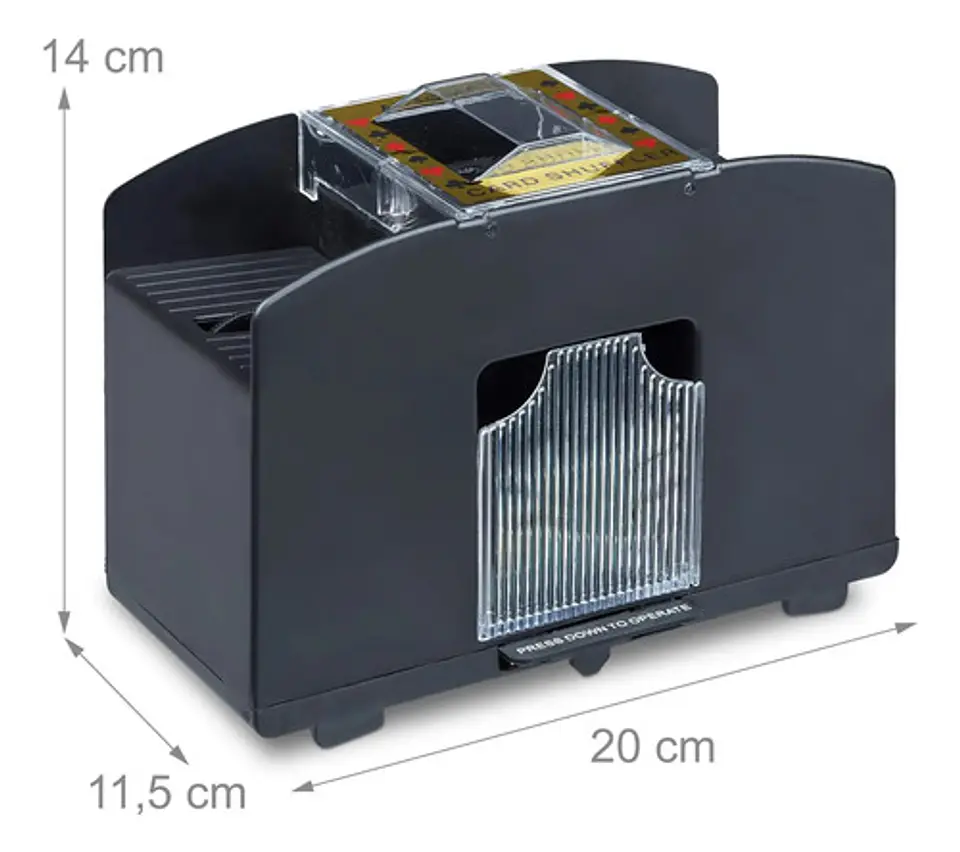 Barajador Cartas Automatico Poker Hasta 4 Barajas Mazo Poker Reverso Negro Idioma N/a 3