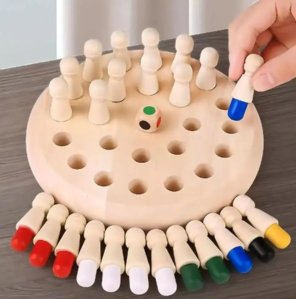 Juego Educativo Memory Chess Aprende Divirtiéndote Madera 3+ Años 2