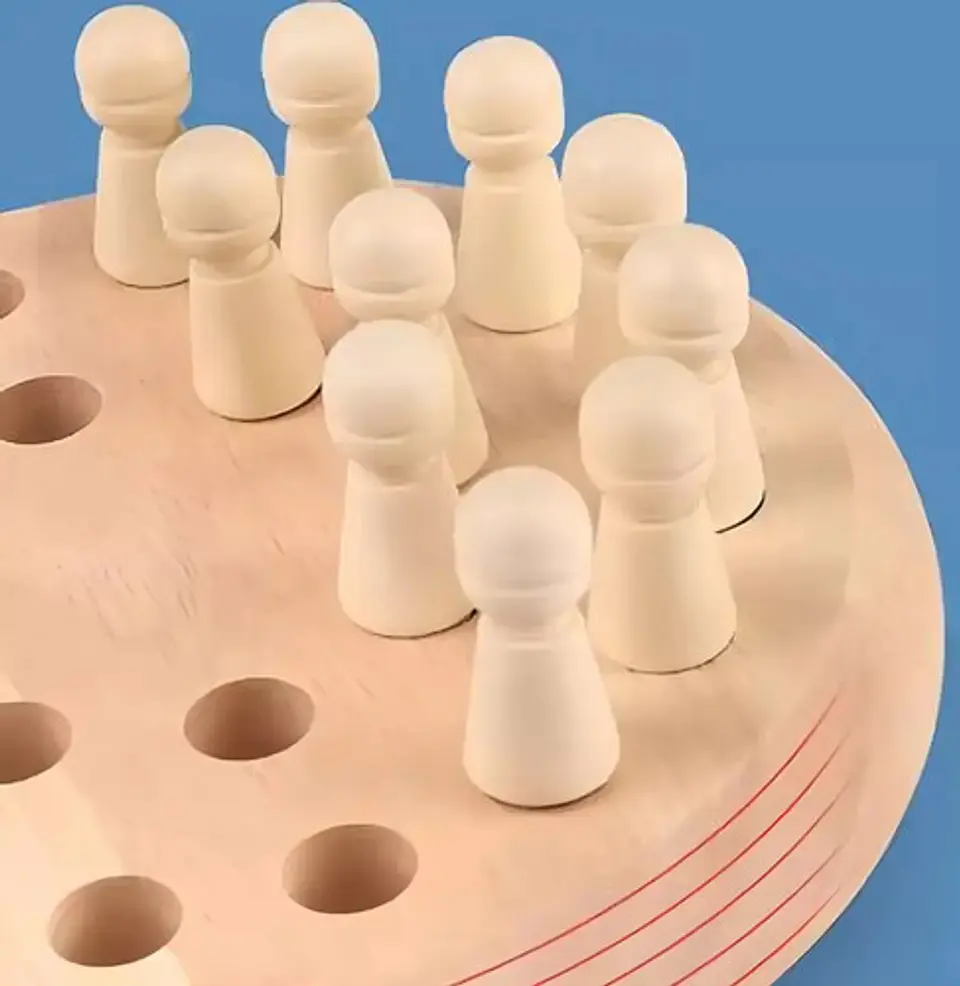 Juego Educativo Memory Chess Aprende Divirtiéndote Madera 3+ Años 3