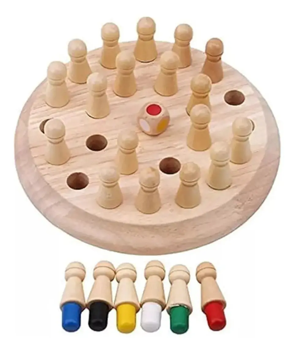 Juego Educativo Memory Chess Aprende Divirtiéndote Madera 3+ Años 5