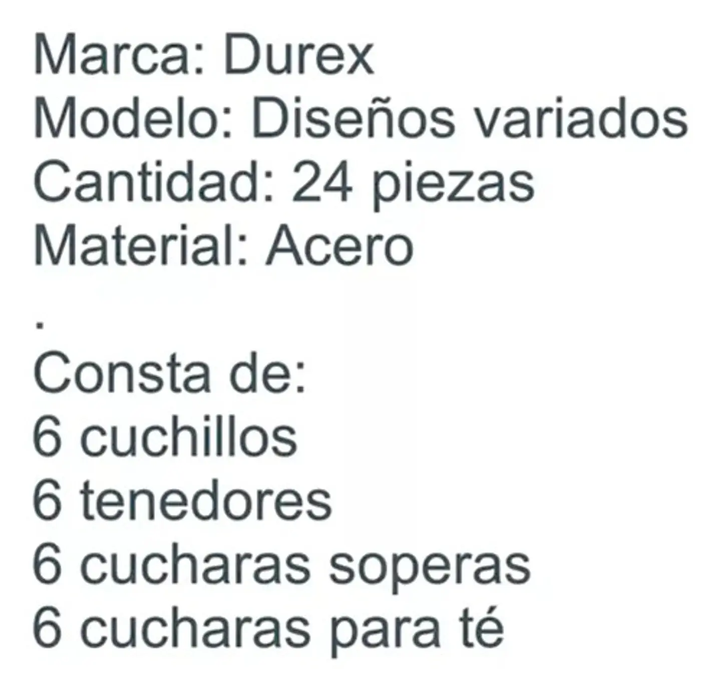 Set Batertia Juego De Cubiertos X24pcs Con Portacubiertos 4