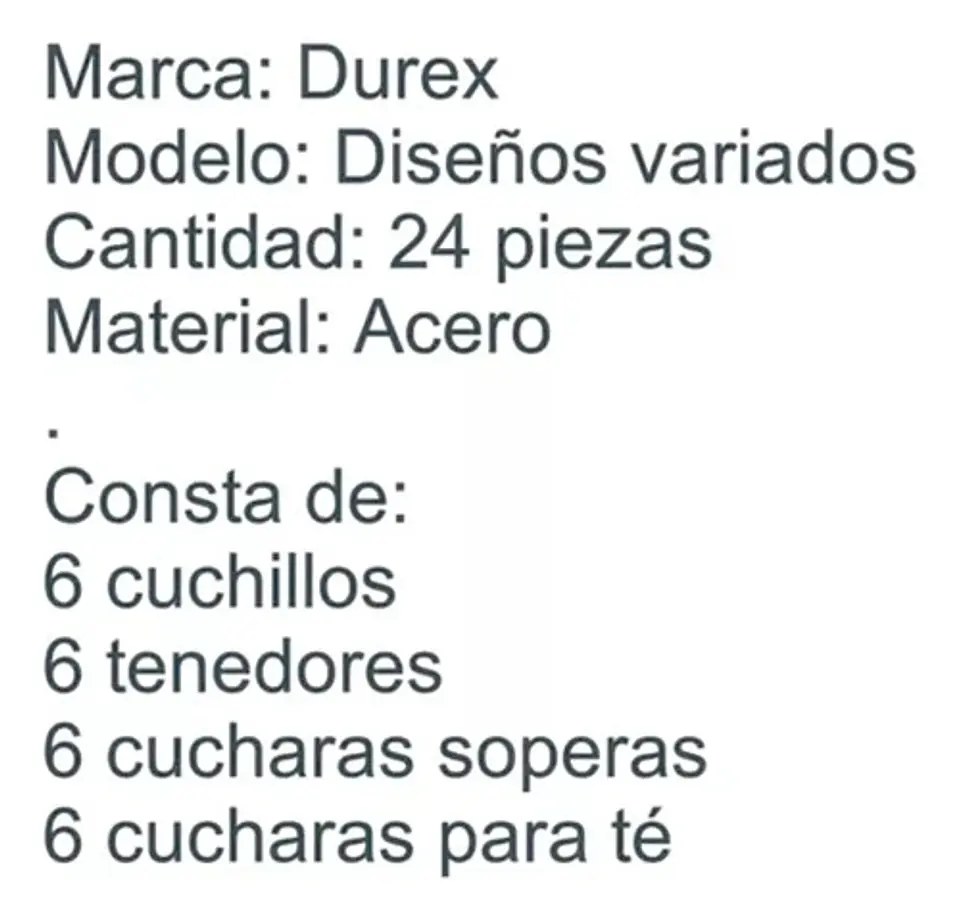 Set Batertia Juego De Cubiertos X24pcs Con Portacubiertos 4
