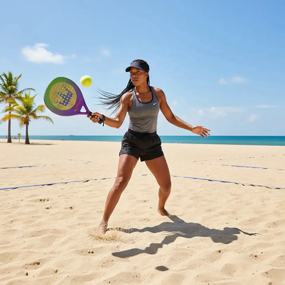 Paleta Padel Raqueta Tenis Playa Fibra De Carbono 8