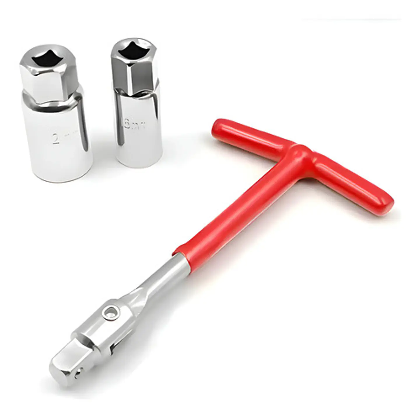 Llave De Vaso Saca Bujías Junta Universal Forma De T 1