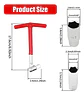 Llave De Vaso Saca Bujías Junta Universal Forma De T - Miniatura 2