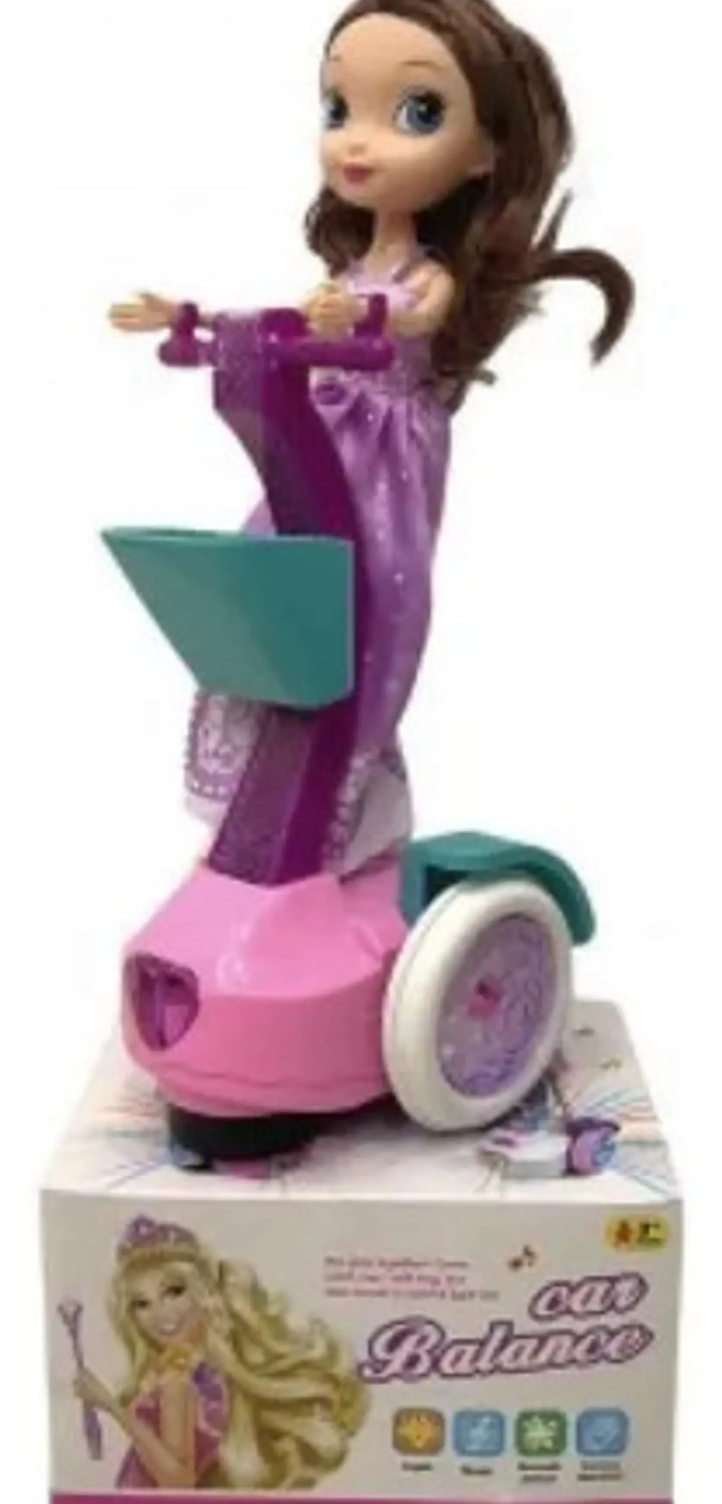 Muñeca Princesa Baile Musical Patineta Scooter + Baterias 2