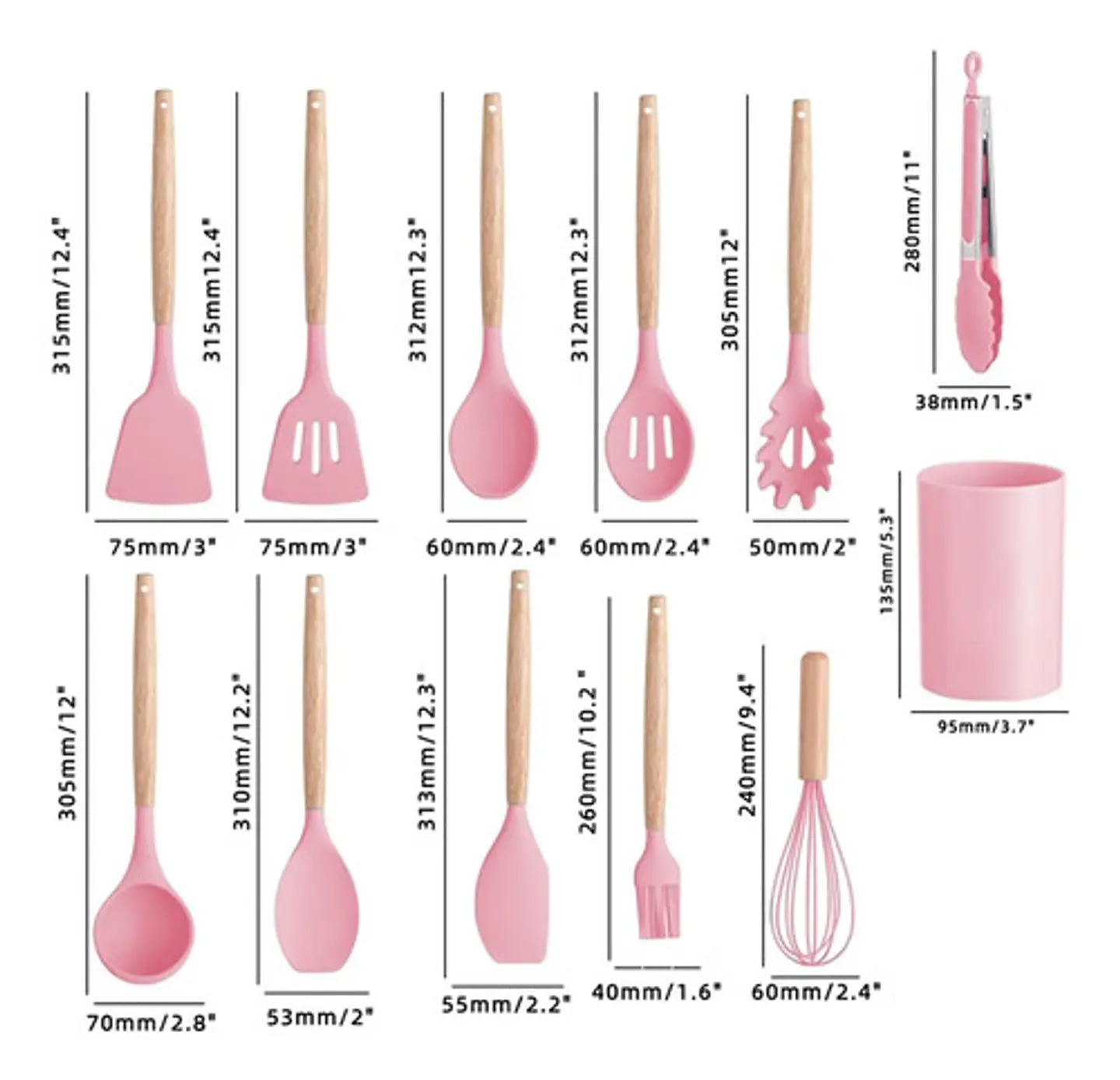 Juego Set De Cocina 12 Pcs En Silicona Antiadherentes 6