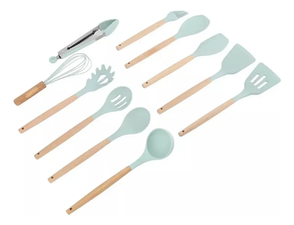 Juego Set De Cocina 12 Pcs En Silicona Antiadherentes 10