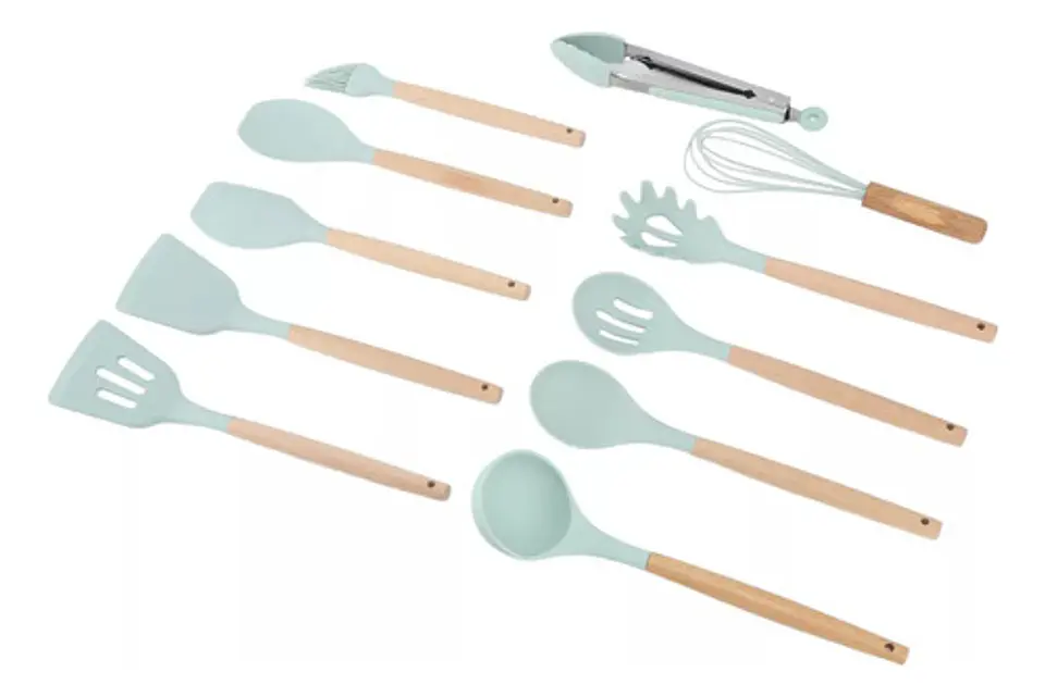 Juego Set De Cocina 12 Pcs En Silicona Antiadherentes 12