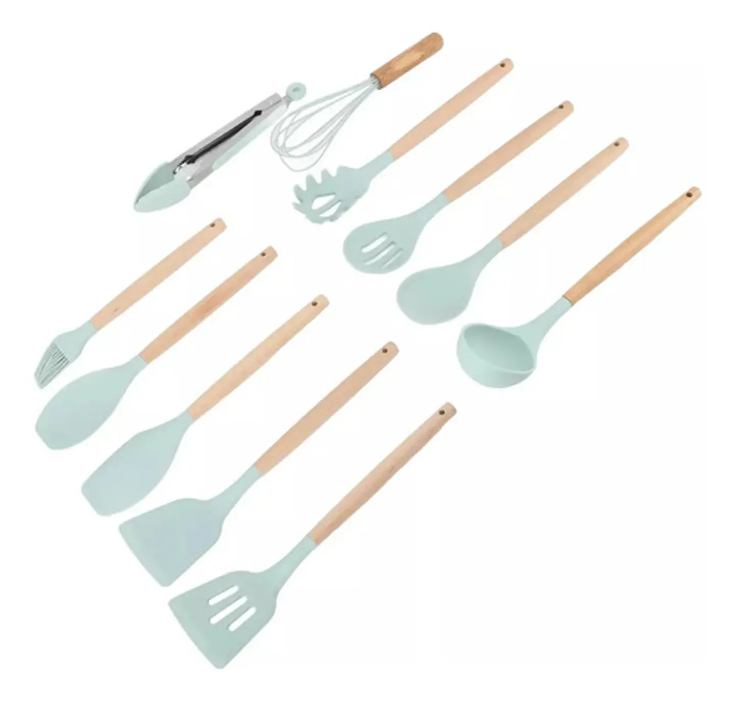Juego Set De Cocina 12 Pcs En Silicona Antiadherentes 13