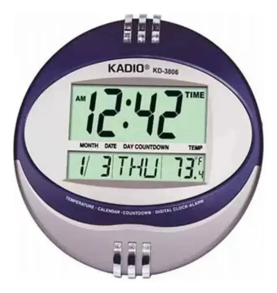Reloj Digital Kadio De Pared O Mesa Temperatura Y Calendario 1