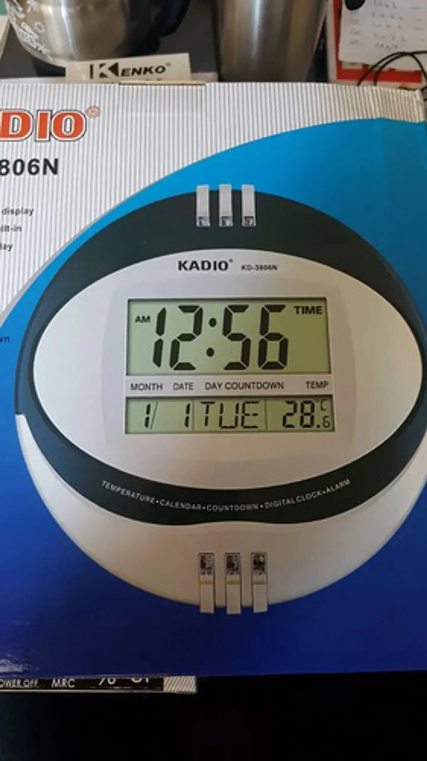 Reloj Digital Kadio De Pared O Mesa Temperatura Y Calendario 4
